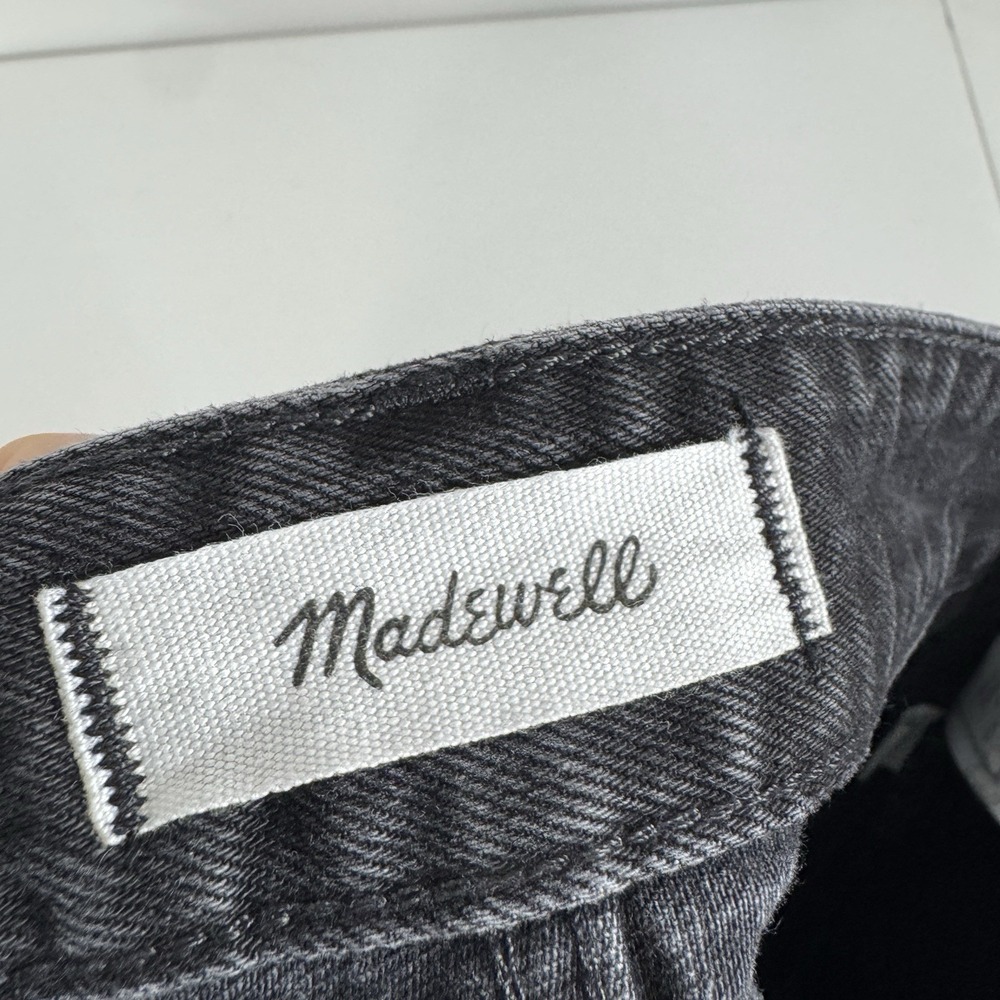 Madewell The Darted Barrel-Leg Jean Womens 23 Black Denim Streetwear Minimalist - Picture 7 of 12